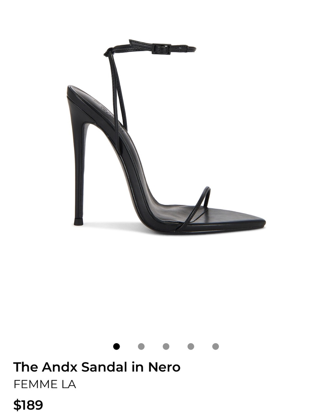 NWithoutT La Femme Nero Stiletto Sandal Never Worn Size 6.5 Run Small Narrow